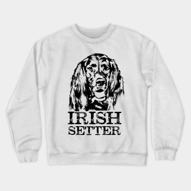 Irish Setter Dog Crewneck Sweatshirt by Nartissima